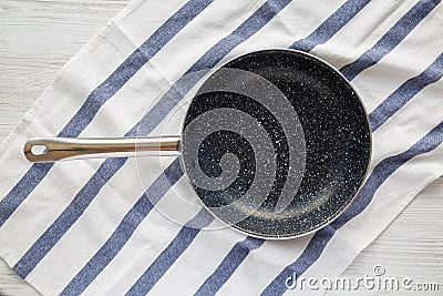 Empty Nonstick Frying Pan Skillet Stock Photo