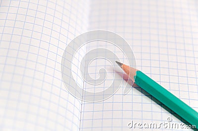 Empty notebook with pensil Stock Photo