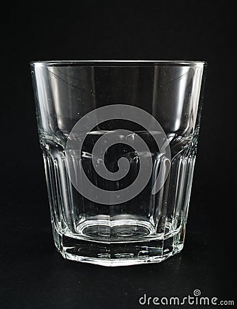 Empty Old-fashioned Glass Stock Photo