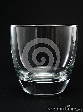 Empty Old-fashioned Glass Stock Photo