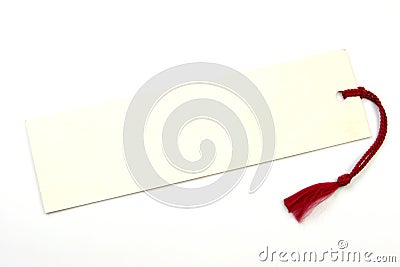Empty old ivory colored tag Stock Photo
