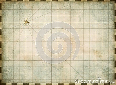 Empty old map background Stock Photo