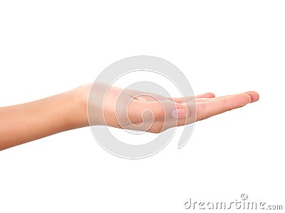 Empty open hand Stock Photo