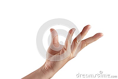 Empty open hand isolated Stock Photo