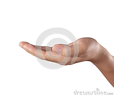 Empty open hand isolated Stock Photo