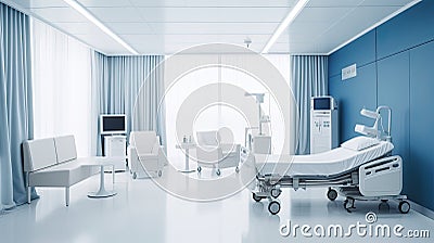 Empty operating room in the hospital. hospital, post-operative room in a medical institution or clinic. Stock Photo