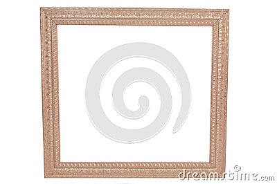 Empty Ornate Picture Frame Stock Photo