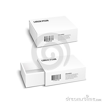 Empty package box. Vector Illustration