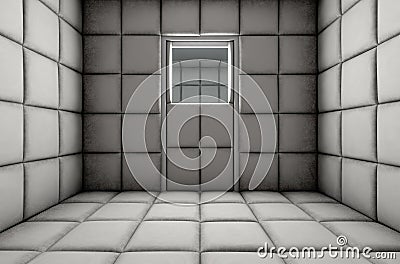 Empty Padded Cell Stock Photo