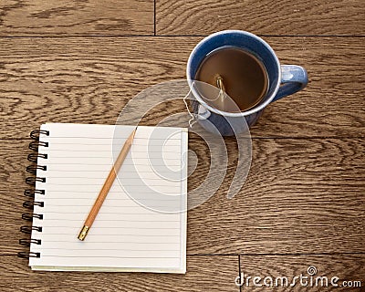 Empty page of a journal waiting for an entry Stock Photo