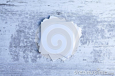 Empty paper against wooden background Stock Photo