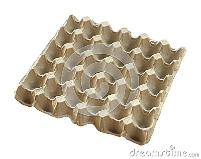 Empty paper eggs tray Stock Photo