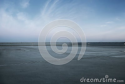 Empty parking area Stock Photo