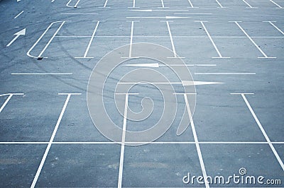 Empty parking lot Stock Photo