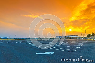 Empty parking lot Stock Photo