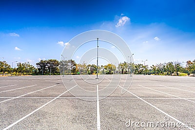 Empty parking lot Stock Photo