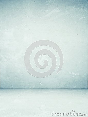 Empty perspective green cement room background, template, vintage interior design background Stock Photo