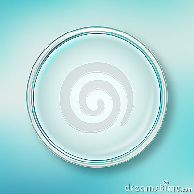 Empty petri dish Vector Illustration