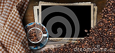 Empty Photo Frames for a Coffee House Stock Photo
