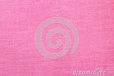 Empty pink linen fabric background. Stock Photo