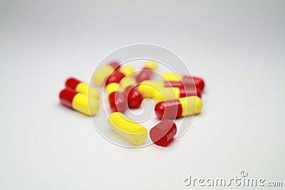 Empty placebo pills Stock Photo