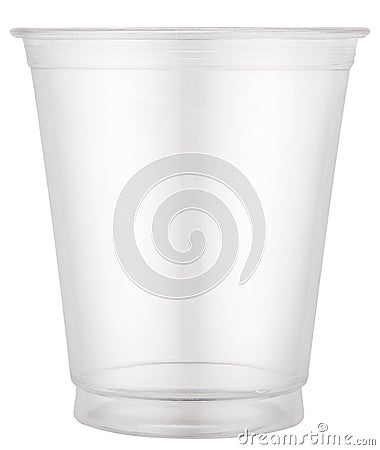 Empty plastic cup. Stock Photo