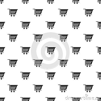 Empty plastic market trolley pattern vector Vector Illustration