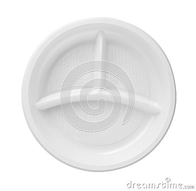 Empty plastic plate. Stock Photo