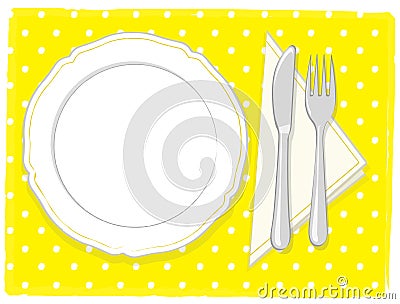 Empty plate vector Vector Illustration