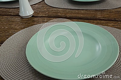 Empty plate on a placemat Stock Photo