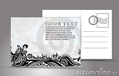 Empty postcard Vector Illustration