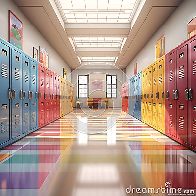 Awaiting the Rush. Back to School's Calm Prelude Stock Photo