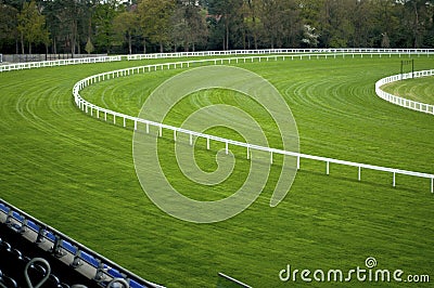 Empty Racecourse Stock Photo