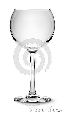 Empty red wine glass Stock Photo