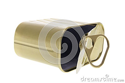 Empty Ring-Pull Tin Can Stock Photo