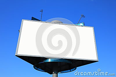 Empty roadside billboards at blue sky Stock Photo