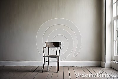 empty room with chair and tableempty room with chair and tableempty room interior. 3 d Stock Photo