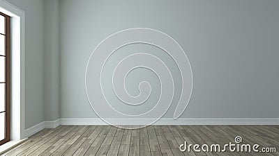 Empty room interior background with window Stock Photo