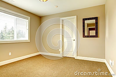 Empty room with mirror Stock Photo