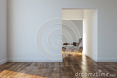 Empty room in a modern house Stock Photo