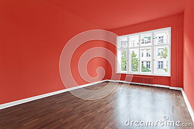 Empty room - newly renovated room Stock Photo