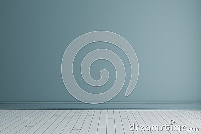 Empty room with painted wall realistic 3D rendering Stock Photo