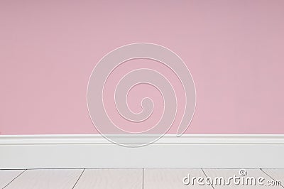 Empty room with pink wall Stock Photo