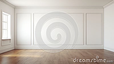 Empty Room With Hardwood Floors - 3d Rendering Stock Photo Stock Photo