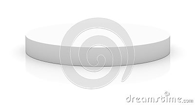 Empty round pedestal for display Stock Photo