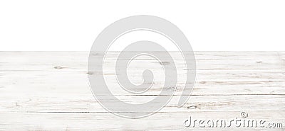 Empty rustic white wood table top Stock Photo