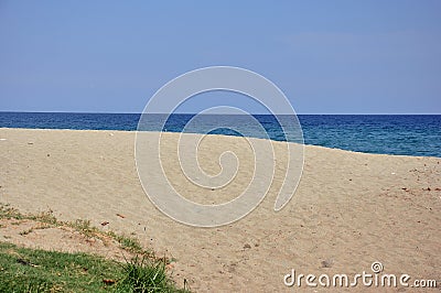Empty sandy beach Stock Photo
