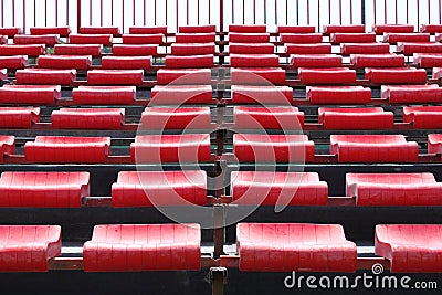 Empty seats in stadium Stock Photo