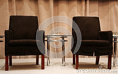 Empty Seats on Stage Stock Photo