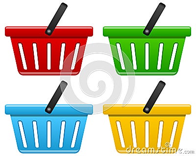 Shopping Basket Collection Vector Illustration